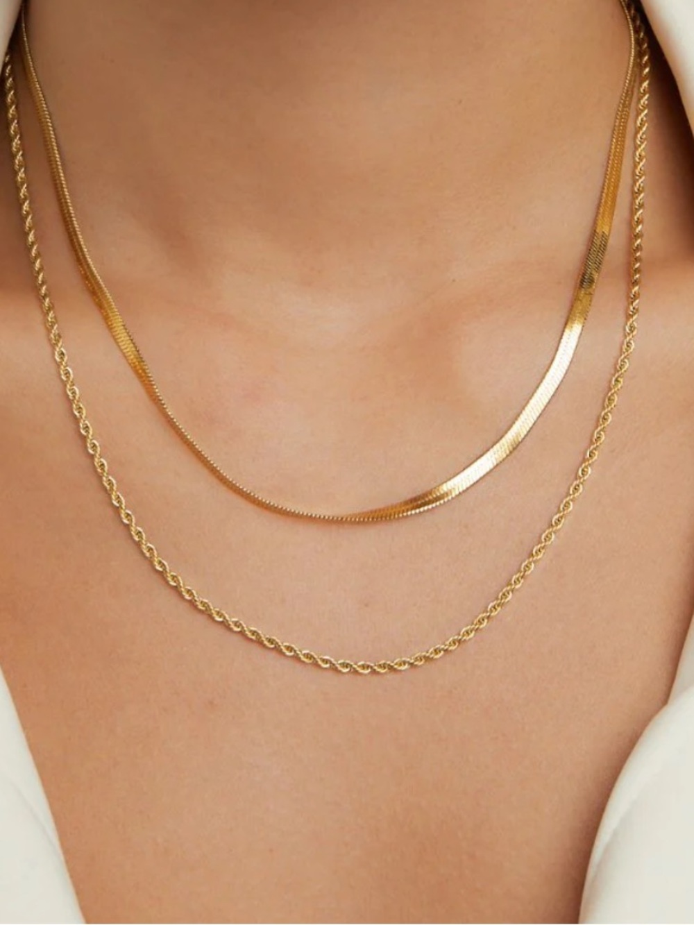 Beautiful Earth Gold Layered Chain Necklace - Women Jewelry